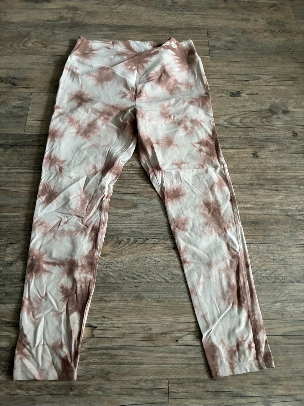 PINK Victoria Secret Tie-Dye Leggings in Blush and Cream NWT